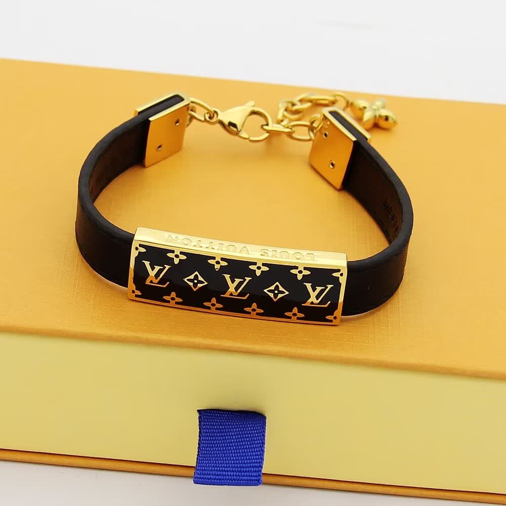 Louis Vuitton Monogram Leather Bracelet
